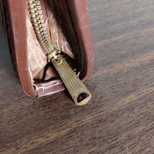 Original Stamp Storage Binder Brown Embossed Leather Split Cowhide Vintage 2Ring - Picture 5 of 13