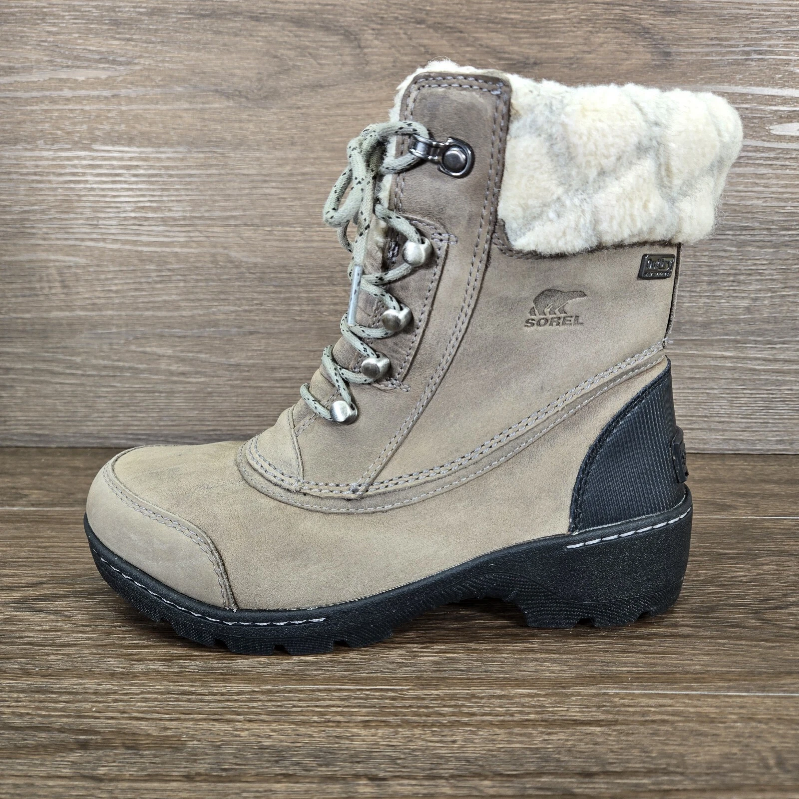 Sorel Whistler Size UK 4.5 Brown Leather Mid Lace Up Insulated Winter Snow Boots