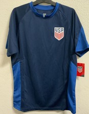 ⚡️Icon Sports U.S. Soccer USMNT Game Day Soccer Jersey Navy Blue (Small)