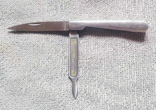 Pen Knife Pocketknife blade Poker Stainless Steel Silver Metal Free Shipping