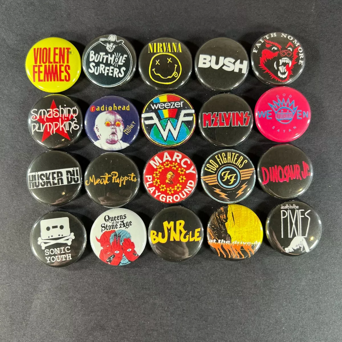 Punk Grunge Buttons Pins Rebel Set Pack of 35-1” Pinback Collectible  Collection