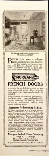 1916 Morgan Sash & Door Co. French Doors Chicago Oshkosh Baltimore Print Ad - Picture 2 of 7