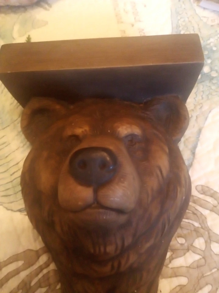  Estante de pared Telle M Stein cabeza de oso 8" de alto vintage 1996  Foto 4 de 4