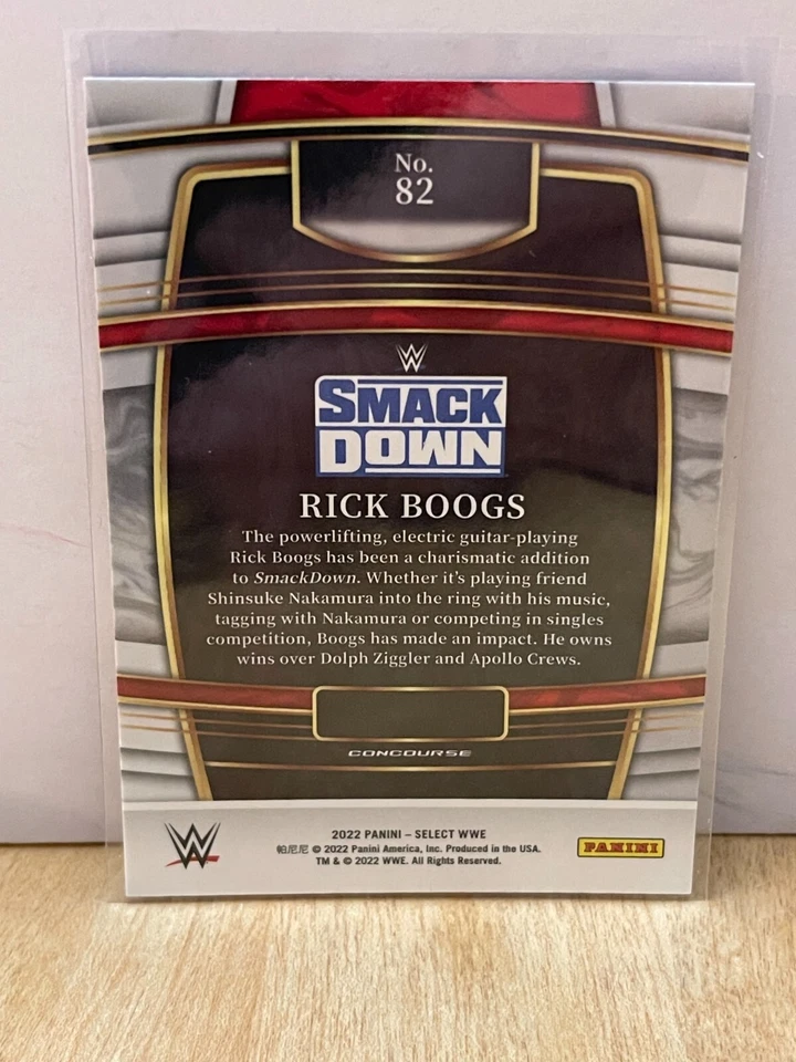 2022 Panini Select WWE Rick Boogs Concourse Red & Blue #82 - Image 2 of 2