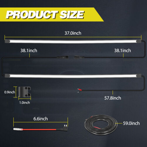 For 2017-2022 Ford Super Duty F-250 LED Grill Accent Lights Top Bottom Bar Kit - Picture 2 of 12