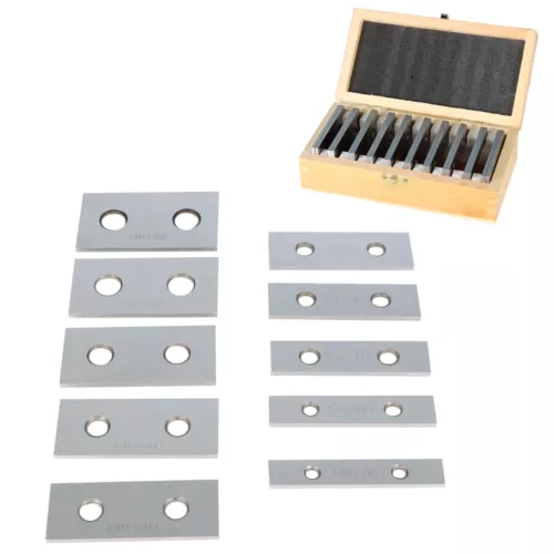 10 Pair 1/8 × 3" Precision Parallel Set Hardened Steel In Case Steel