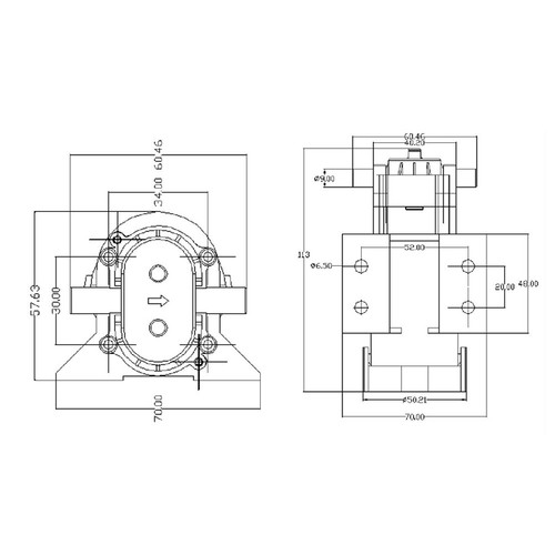 24V Ultra Leise Selbstansaugende Zahnrad Wasserpumpe ZC-530 groß für Motor - Bild 8 von 9