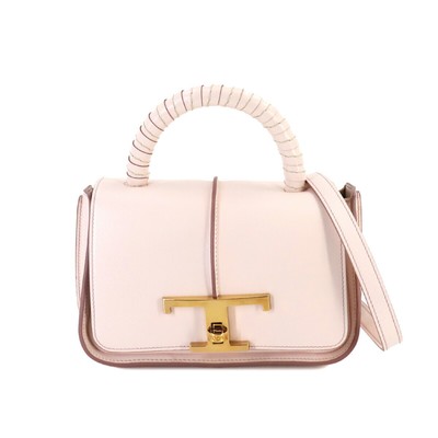 TOD'S Timeless 2way Hand Shoulder Bag Leather Pink Purse 90243262