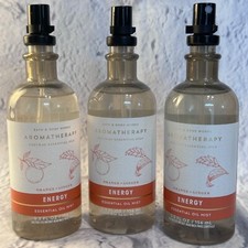 3 Bath  Body Works Aromatherapy ENERGY Orange Ginger Essential Oil Mist 5.3 oz