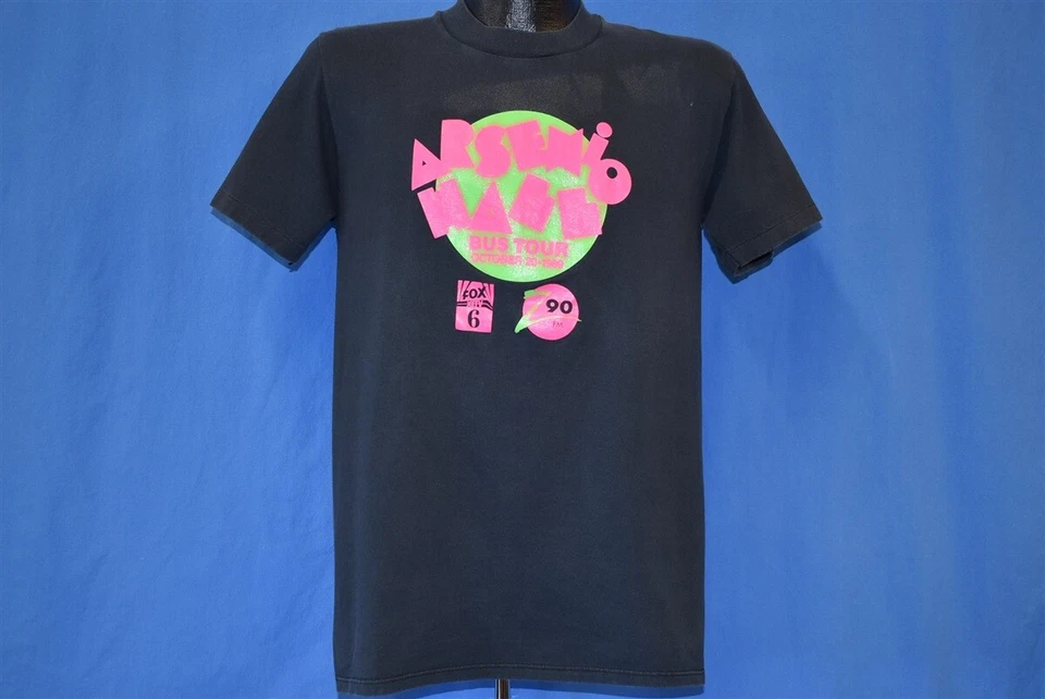 Camiseta De Colección Años 80 ARSENIO HALL COMEDIA AUTOBÚS TOUR 1989 FOX XETV 6 90Z RADIO FM NEÓN M Foto 2 de 4