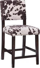 Udder Madness Corey Counter Stool, 19"W X 22.25"D X 38.75"H, Manhattan Stain
