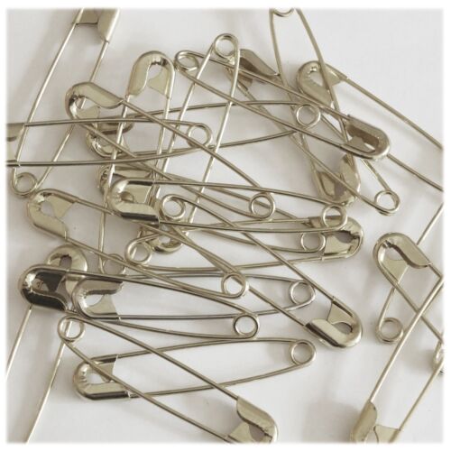 Safety PINS Size 3 (2") Silver Tone Bulk PK/100 Made in USA - Picture 1 of 3