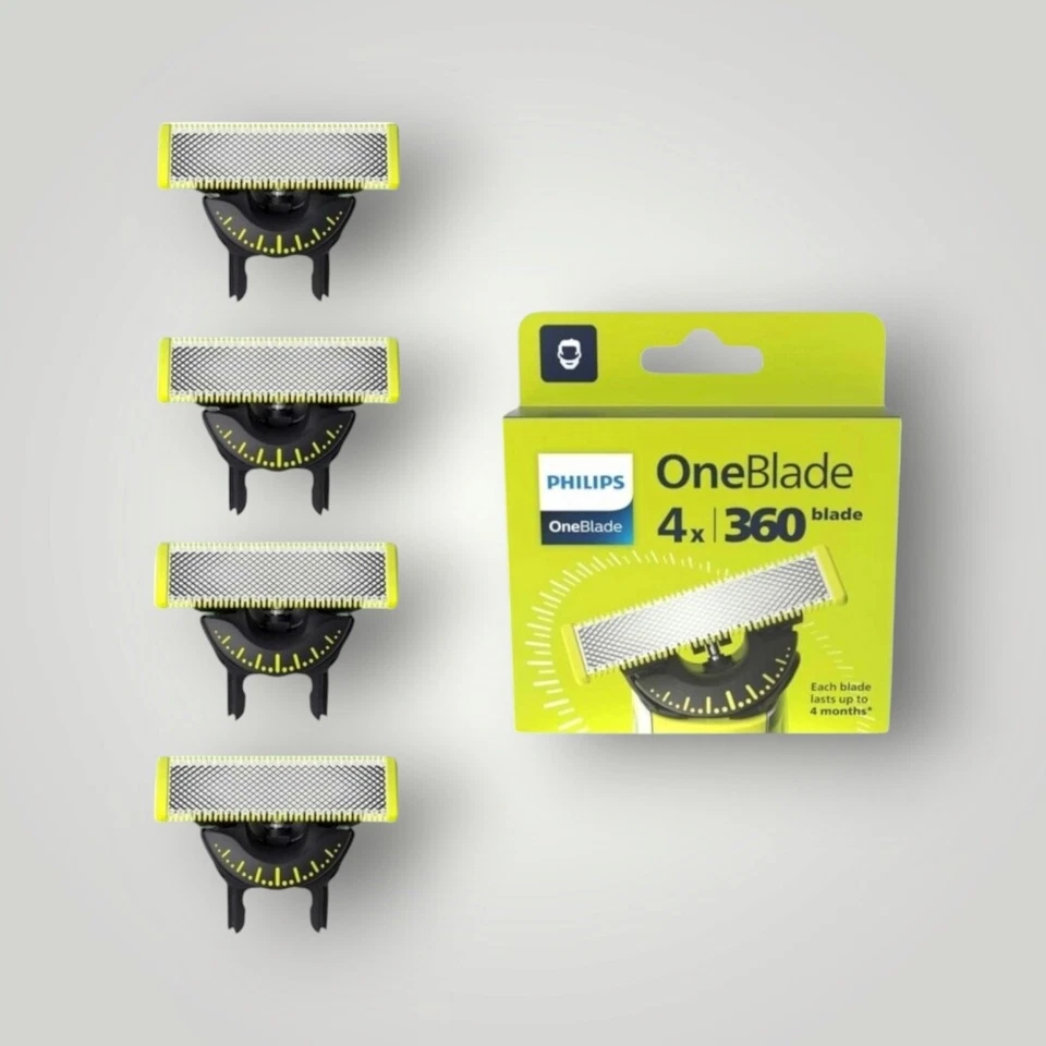 BESUCHE DEN PHILIPS-STORE Philips OneBlade 360 Ersatzklingen, für OneBlade Modelle, 4er Pack (QP440/50)
