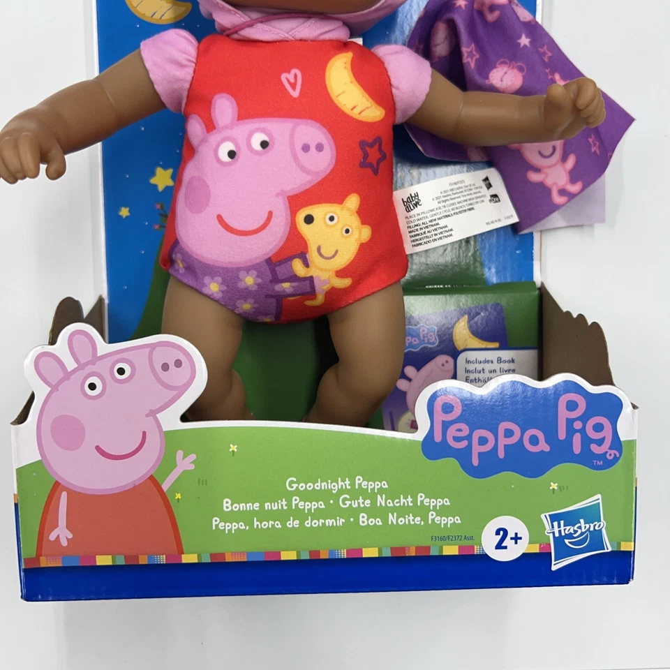 Baby Alive Goodnight Peppa Doll, Peppa Pig Toy, Black Hair, With Book, Paci - Image 3 of 4
