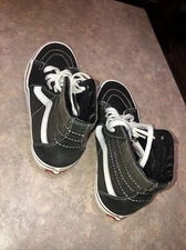 VANS  #500714  Black/White Checkered Vans Lace Up Men's 5.0 Women 6.5