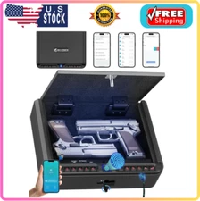 Biometric Handgun Safe – 4-Way Quick Access for Home/Nightstand