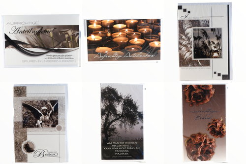 Trauer Karten weißer Umschlag Trauerkarte Trauerkarten Herzliches Karte Beileid - Bild 1 von 174