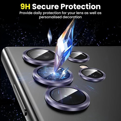 Metal 9H HD Glass Camera Protector for Samsung Galaxy S25 Ultra Alloy Lens Rings - Picture 5 of 21
