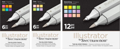 Spectrum Noir Illustrator Pens or 12 Pieces by Crafters