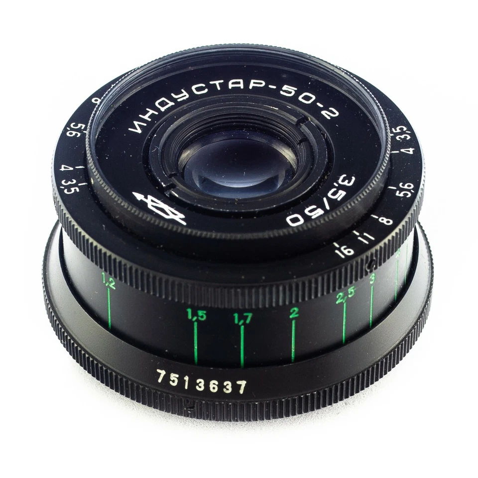Soviet Lens INDUSTAR  50 - 2 (50 mm f/3.5) copy Tessar mount m42  Zenit Praktica - Image 2 of 4