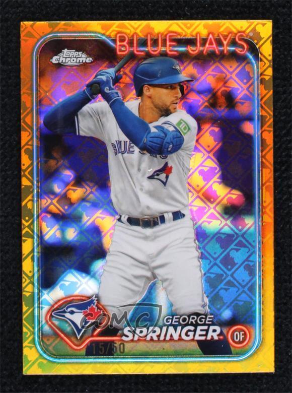 2024 Topps Chrome Logofractor Edition Gold Refractor 15/50 George Springer #134