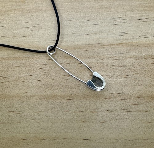 Vintage Sterling Silber Sicherheitsnadel Ohrringe Anhänger Fleur-De-Lis Chromstempel 925 - Bild 8 von 13