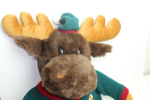 Prima Creations Moose Plush 25" Sitting with Christmas Sweater - Picture 2 of 4