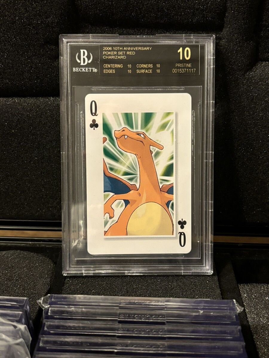 Charizard Poker 10th Anniversary Card BGS Black Label 2006 Charizard Poker 10th Anniversary Card BGS Black Label 2006