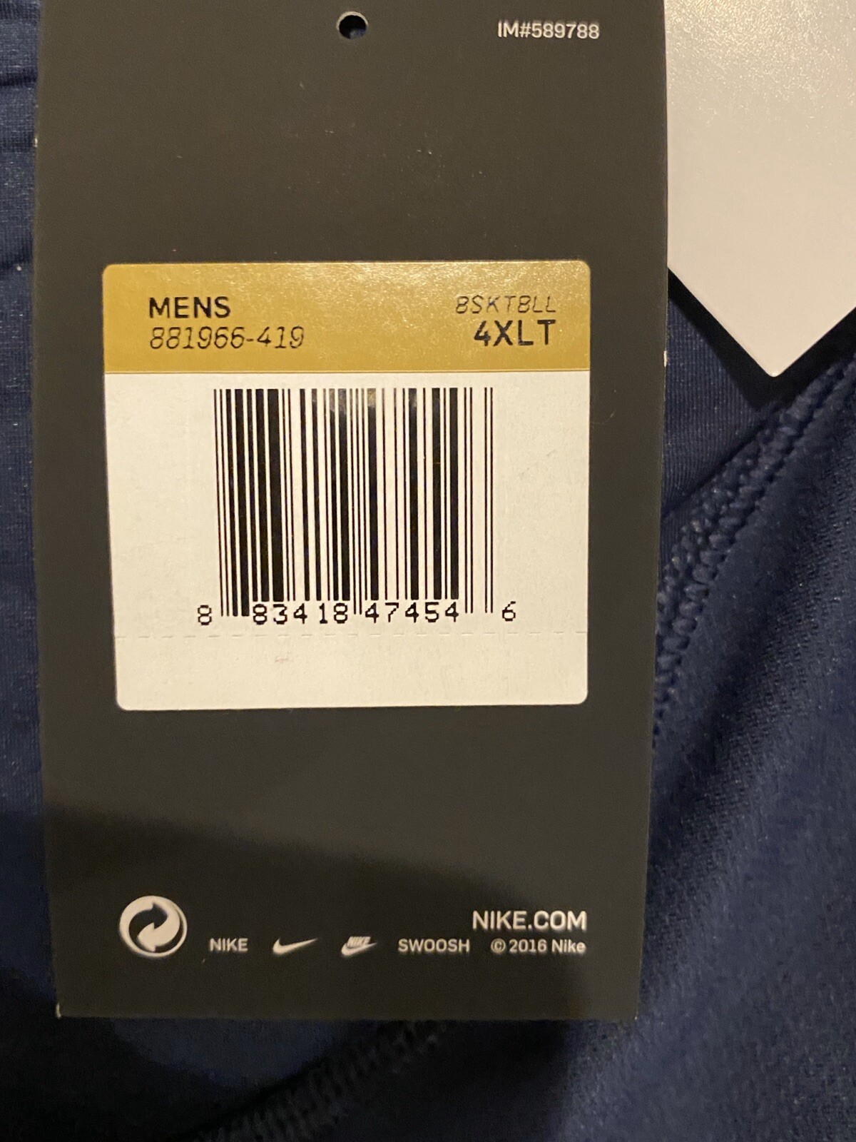 NWT Nike Padded Compression Shorts Basketball Navy Dri Fit NBA 881966