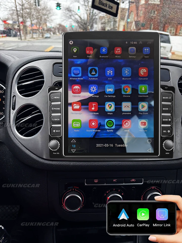 Radio estéreo de coche de 9,7"" para Volkswagen Tiguan 2009-2017 Android15 Carplay GPS navegación Foto 3 de 4