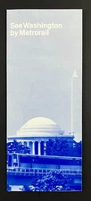 1984 Washington DC Metrorail Transit Schedule Metro Vintage Travel Brochure Map