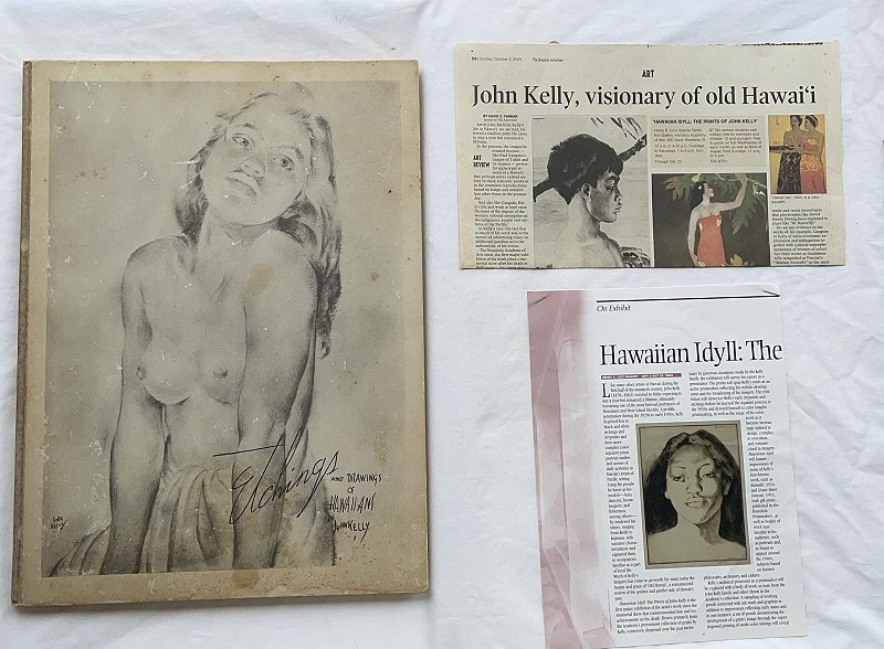 1943 JOHN KELLY “Etchings and Drawings of Hawaiians by John Kelly” old Hawaii bo