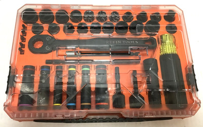 (MA3) Klein Tools 65500KNECT KNECT Impact Socket Set SAE and Metric Pass Through