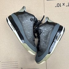Jordan Dub Zero Black Gray Olive 6Y Unisex Kids Leather Sneaker 311047-004