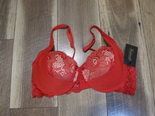 Fredericks of Hollywood X211-2240 Women's Red Lace Valerie Bra Sz 38B NWT
