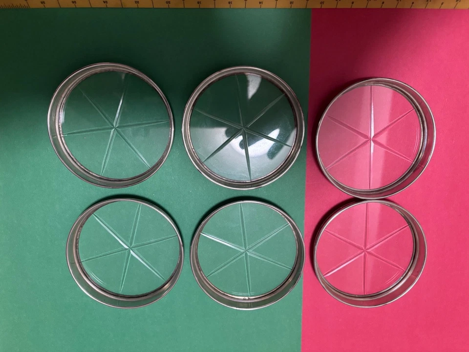 Vintage Sterling Silver and Cut Glass Coasters set of 6 Vintage - Image 3 of 3