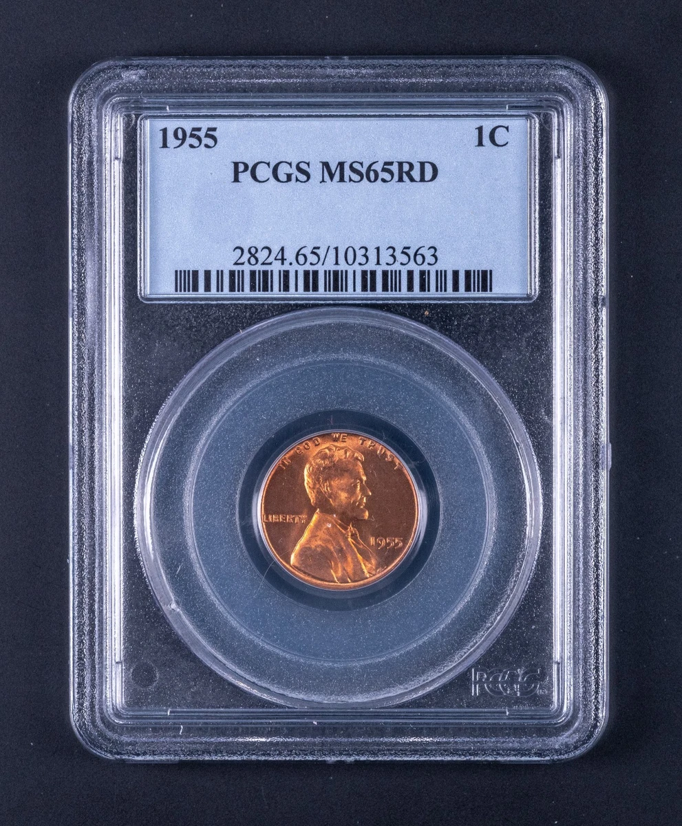 1955 Grade MS 65 Lincoln Wheat US Small Cents (1909-1958) for sale
