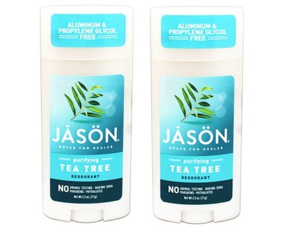 Jason Deodorant Stick Tea Tree, Aluminum & Propylene Glycol Free 2.5 OZ - 2 Pack