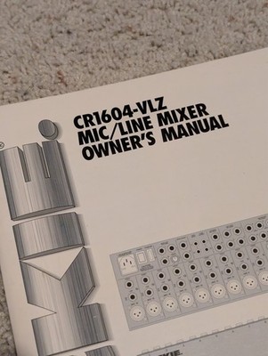 as Is Mackie Cr1604 VLZ 16 Channel Line Mixer for sale online | eBay