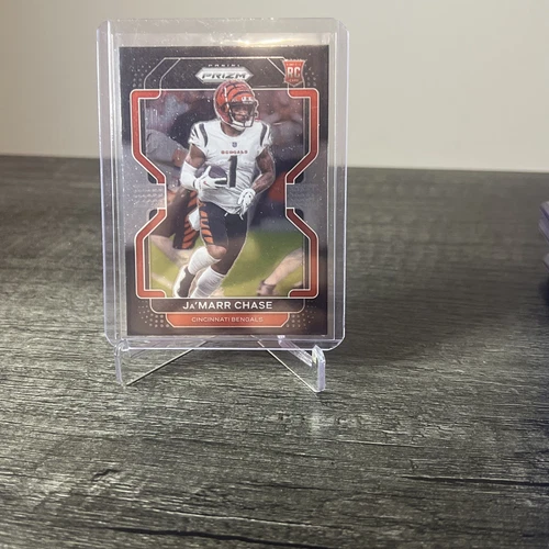 2021 Panini Chronicles - Prizm Black Ja'Marr Chase #PB-9 Silver Prizm (RC)