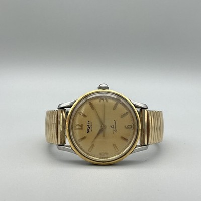 Vintage Wyler Mens Watch 32mm Two Tone Incaflex Dynawind Manual Wind Vintage Wyler Mens Watch 32mm Two Tone Incaflex Dynawind  main image 4