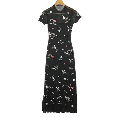 Vivienne Tam Chinoiserie Embroider Sheer Mesh Maxi Dress Size L Whimsigoth Glam