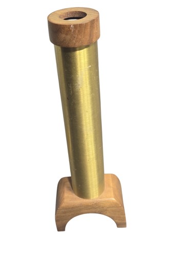 Caleidoscopio in legno ottone 8-9 in specchio triangolare stile vintage usato - Foto 1 di 7