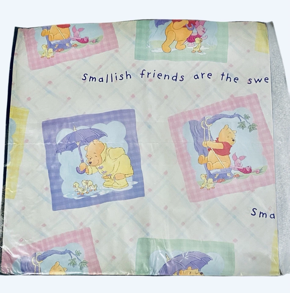 Vtg Winnie The Pooh Wrapping Paper Baby Shower Gift 2 Sheets Disney Ambassador - Image 3 of 3