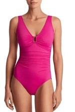 Lauren Ralph Lauren Over-The-Shoulder Tummy Control Swimsuit Size 10 NWT 145