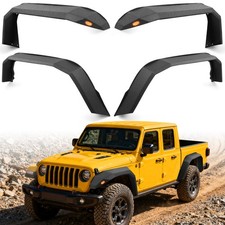 Frontrear Fender Flares Wlight Tube Mud Guards For 2020-2026 Jeep Gladiator Jt