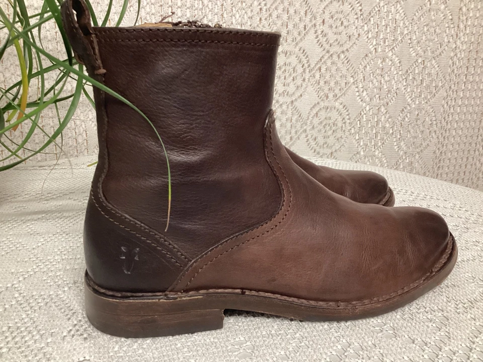 Bottines Frye Cuir Marron P. 7D Chaussures Montantes Made in Mexico (CHV09/22EE) - Photo 1/4