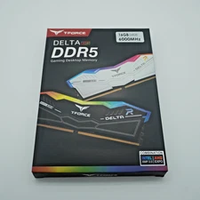 T-FORCE DELTA RGB 16GB (2x8GB) DDR5 6000 PC5-48000 1.25V CL38 (WHITE) - NEW