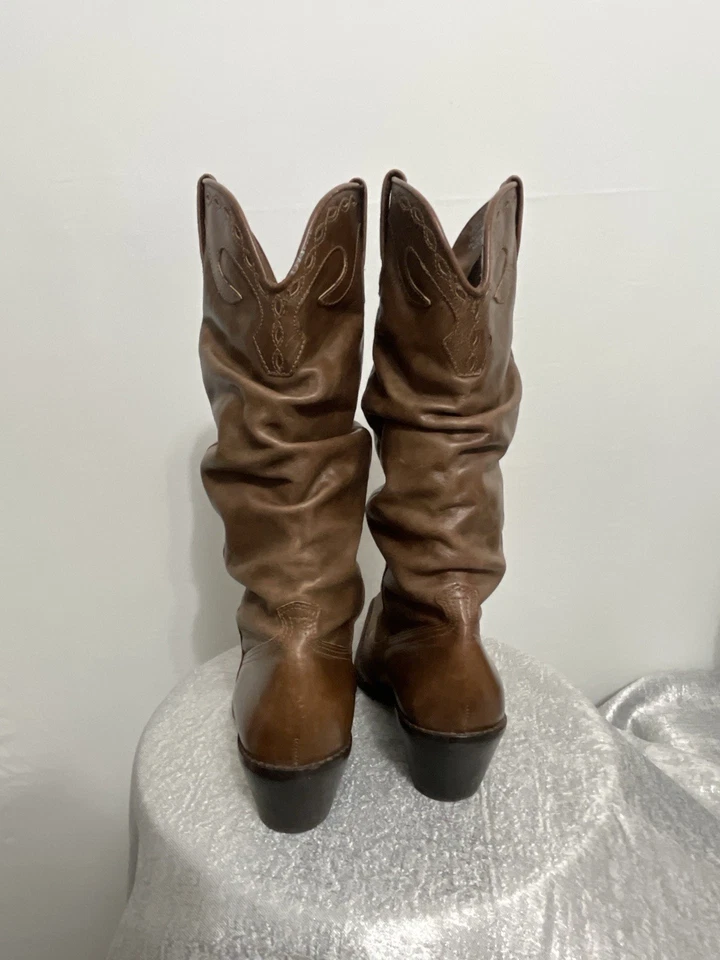 Steve Madden Spurs 68 Western Boots–Brown Leather-Made in Brazil Size6B(B45)? - Image 3 of 4