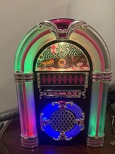 Dyno Rock N Roll 50&rsquo;s Pink Tabletop Illuminated 3 Song Jukebox Nostalgic Elvis